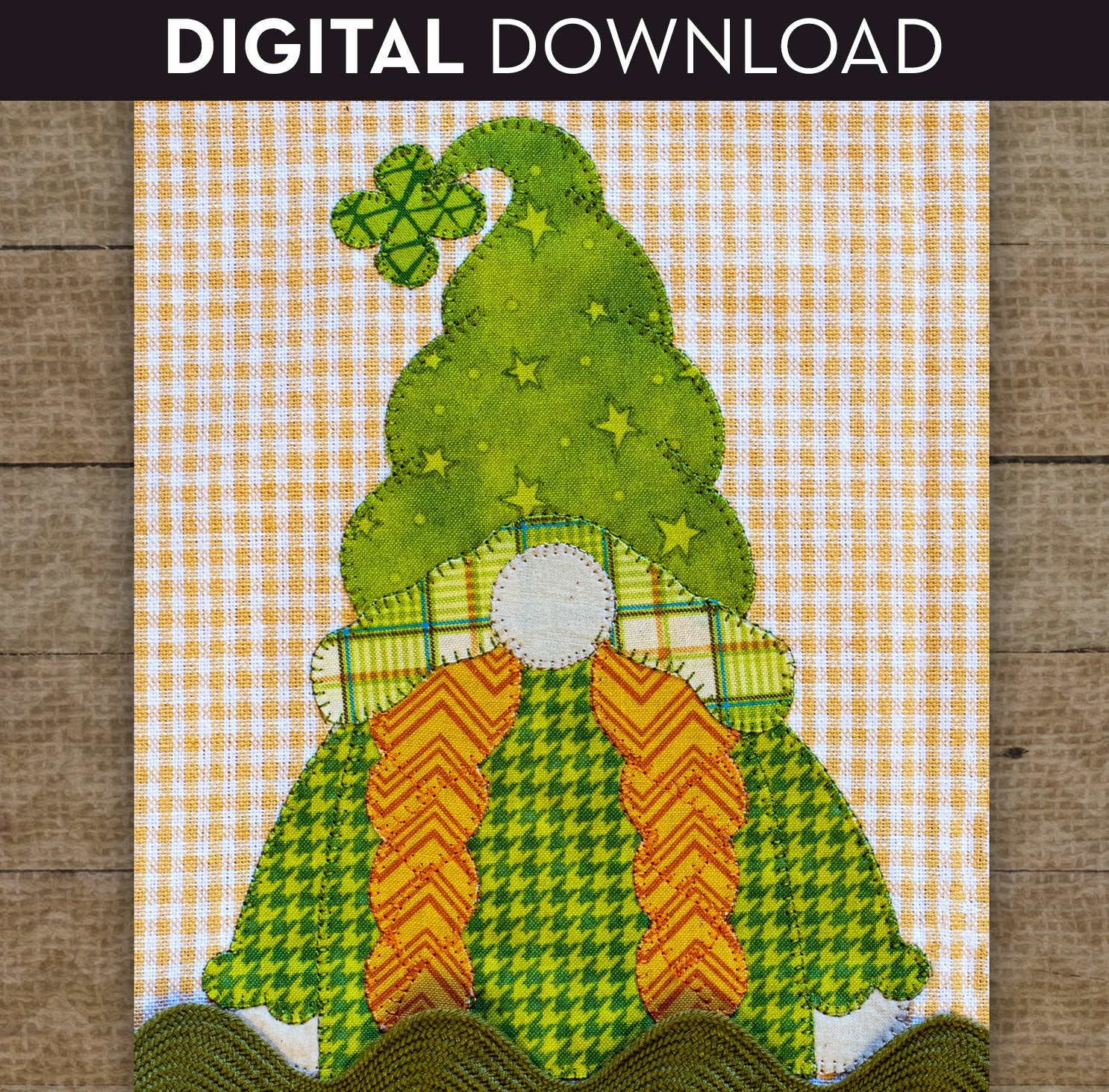 Shamrock Gnome Applique