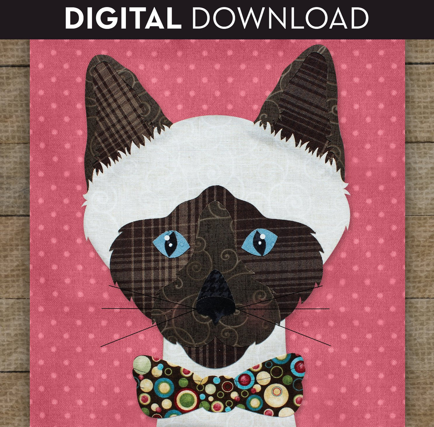Siamese Cat 2 Applique