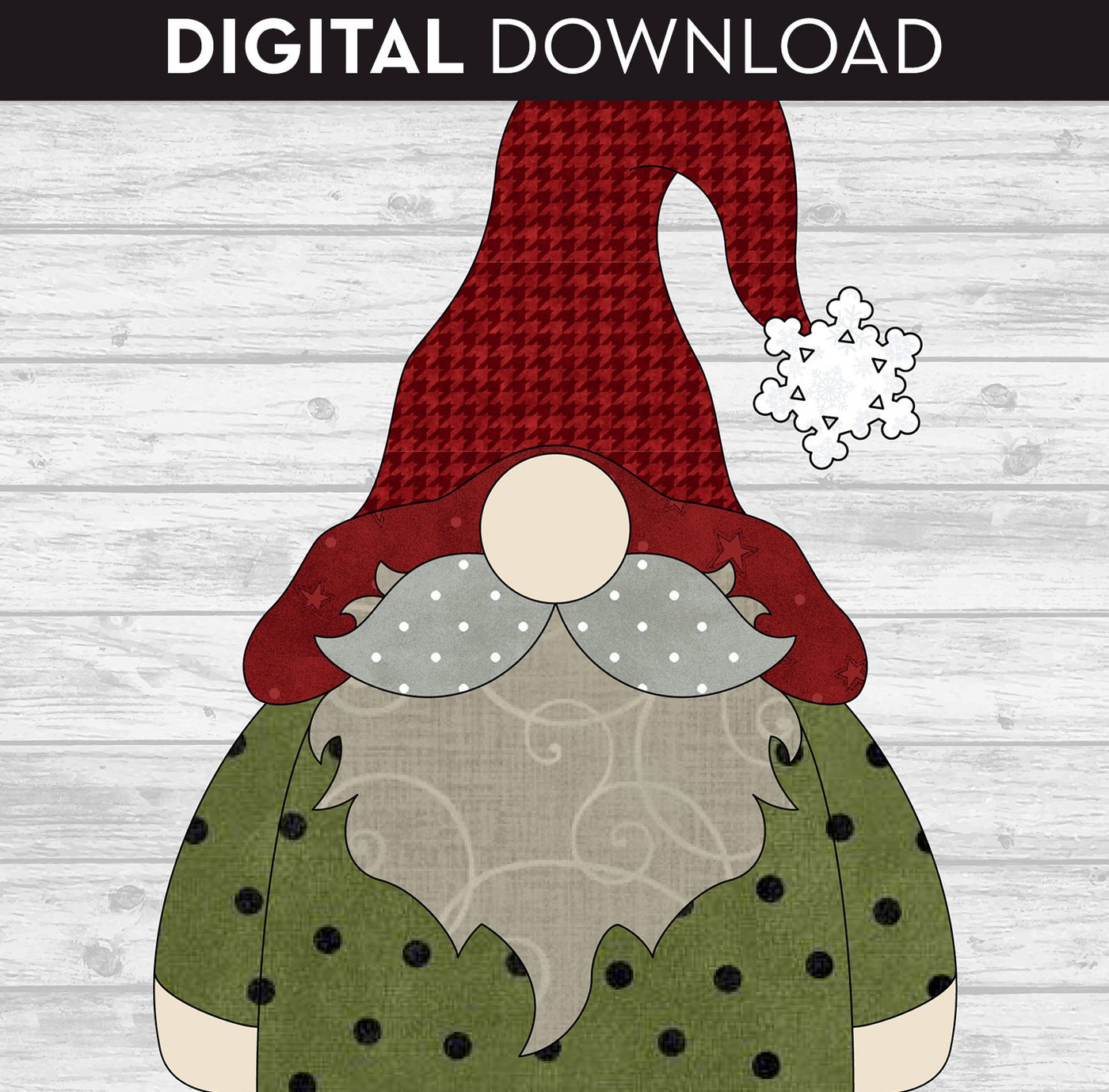 Snowflake Gnome Applique