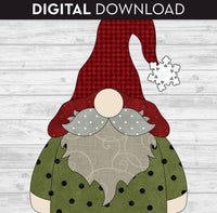 Snowflake Gnome Applique