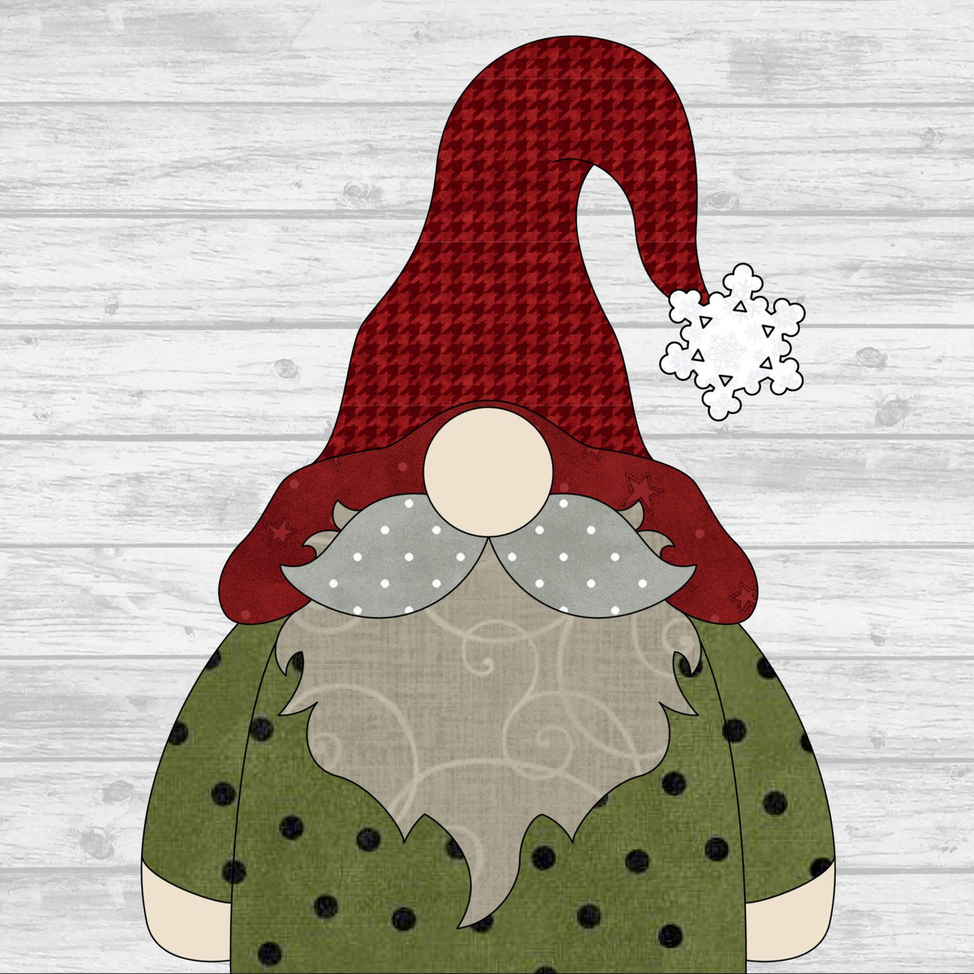 Snowflake Gnome Applique