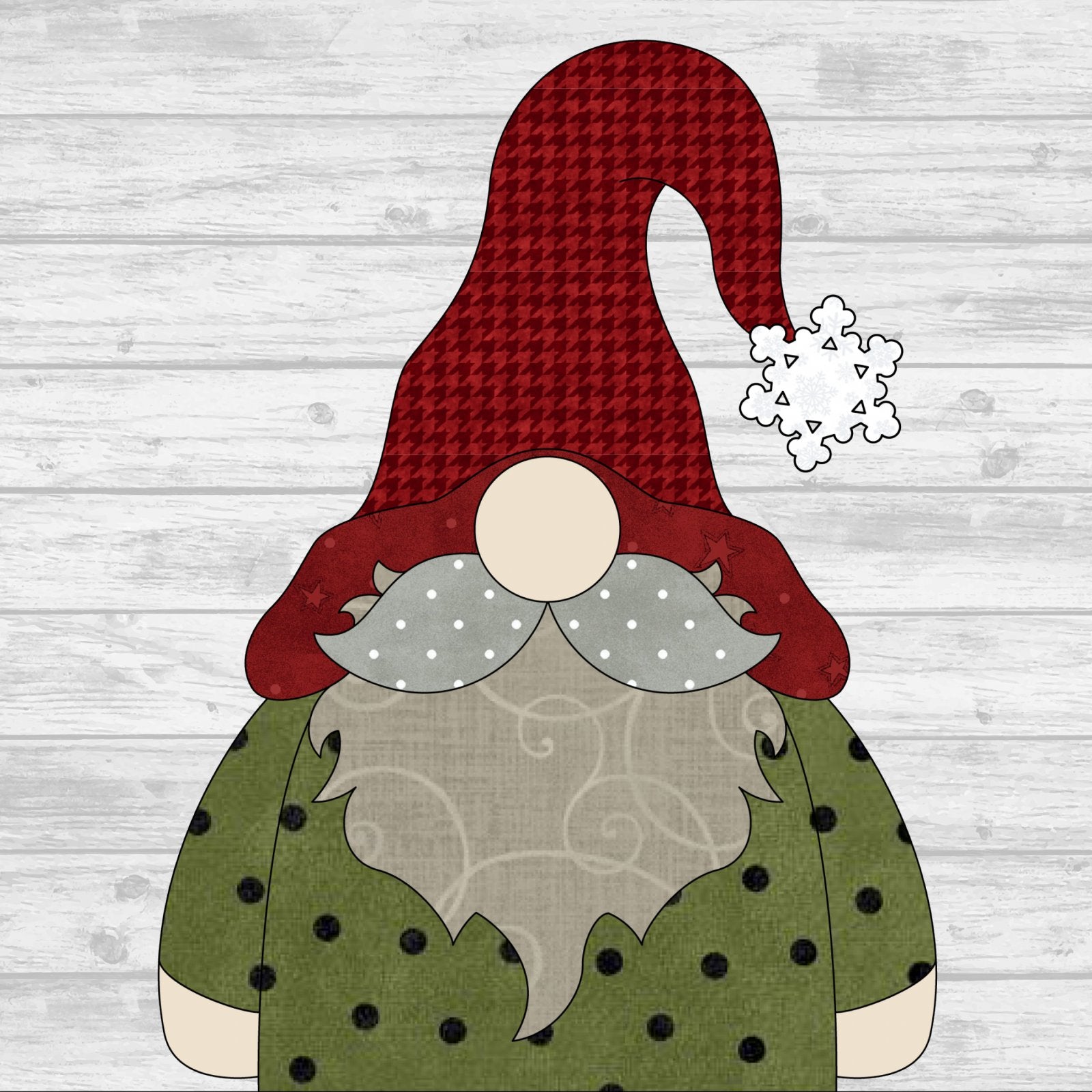Snowflake Gnome Applique