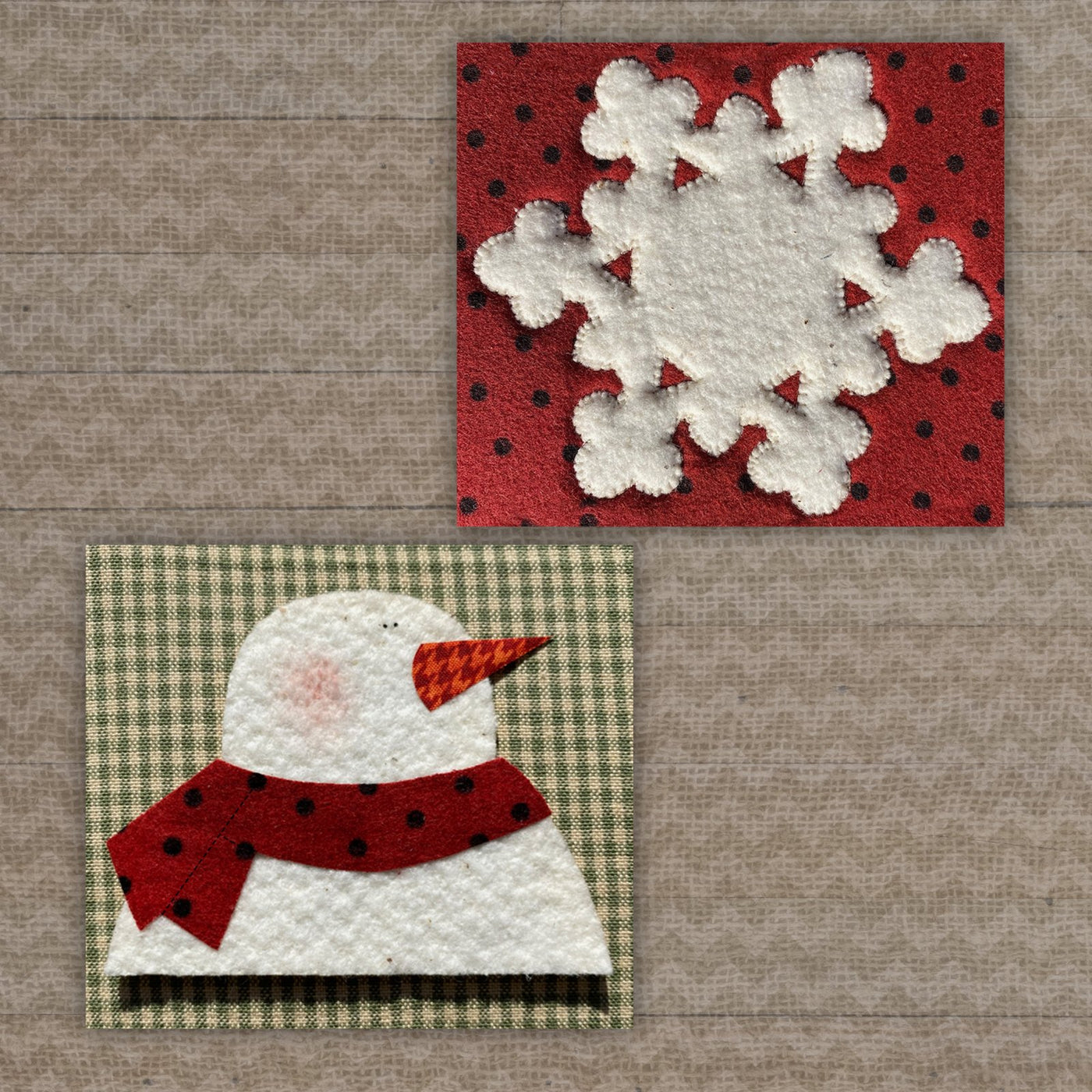 Snowflake & Snowman Applique