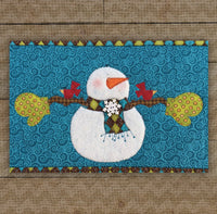 Snowman & Birds Applique