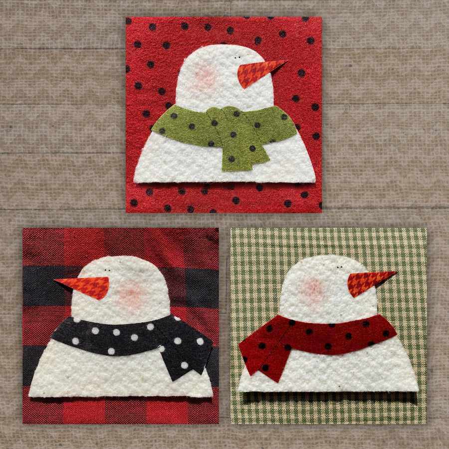 Snowman Trio Applique