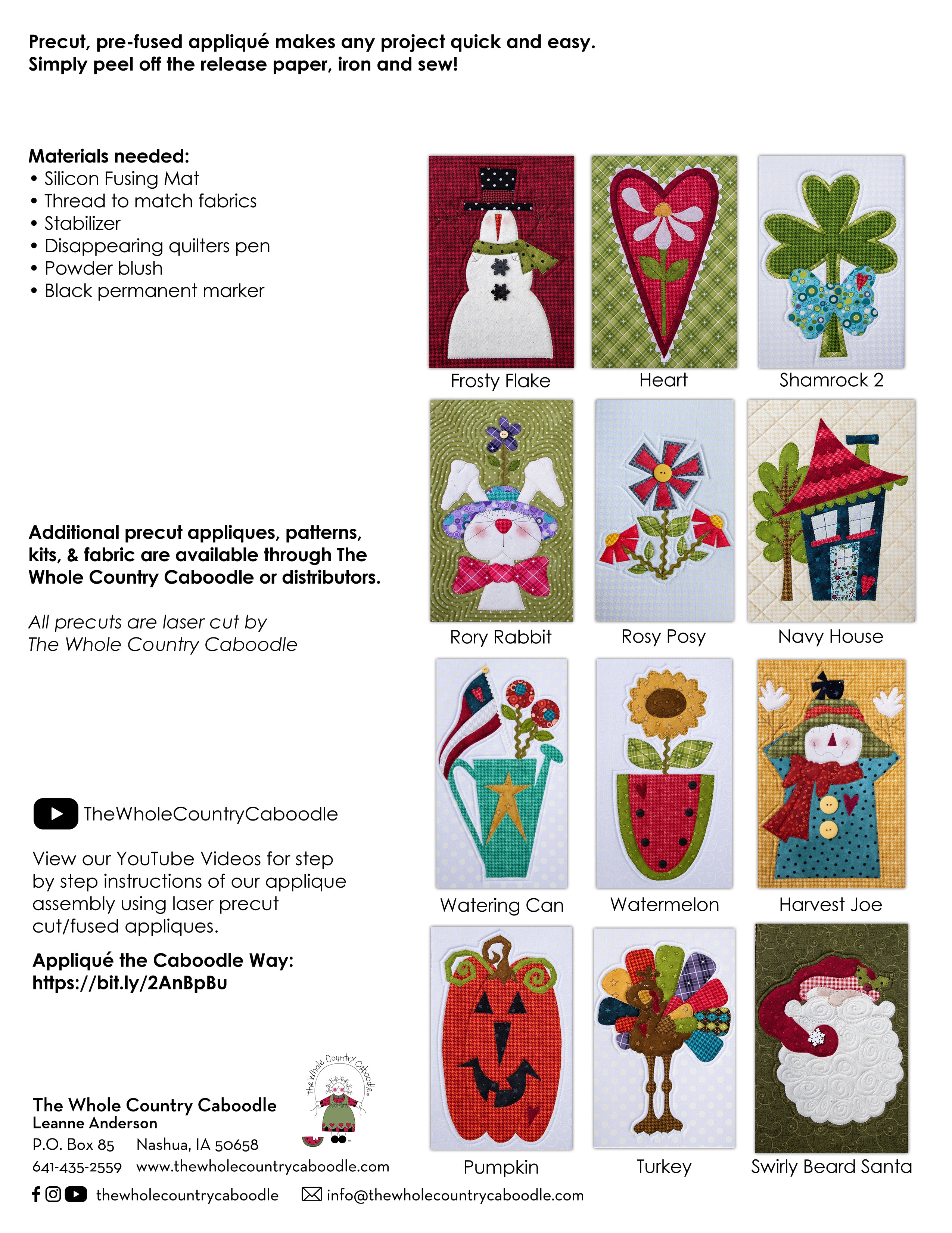 Swirly Beard Santa Applique