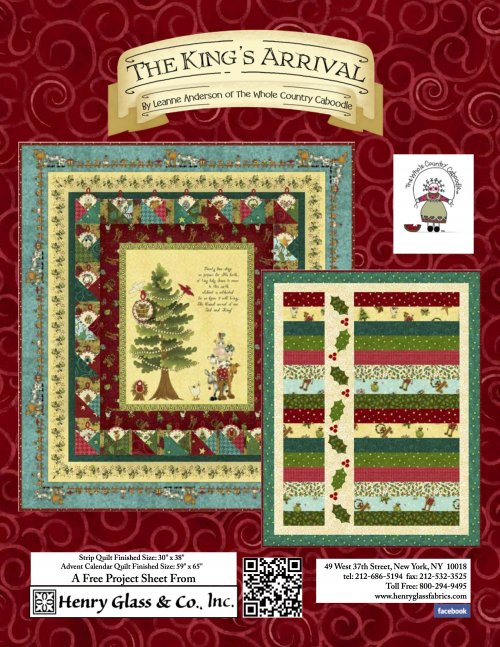 The King's Arrival Strip Quilt & Advent Calendar Quilt Pattern (FREE Digital Download)