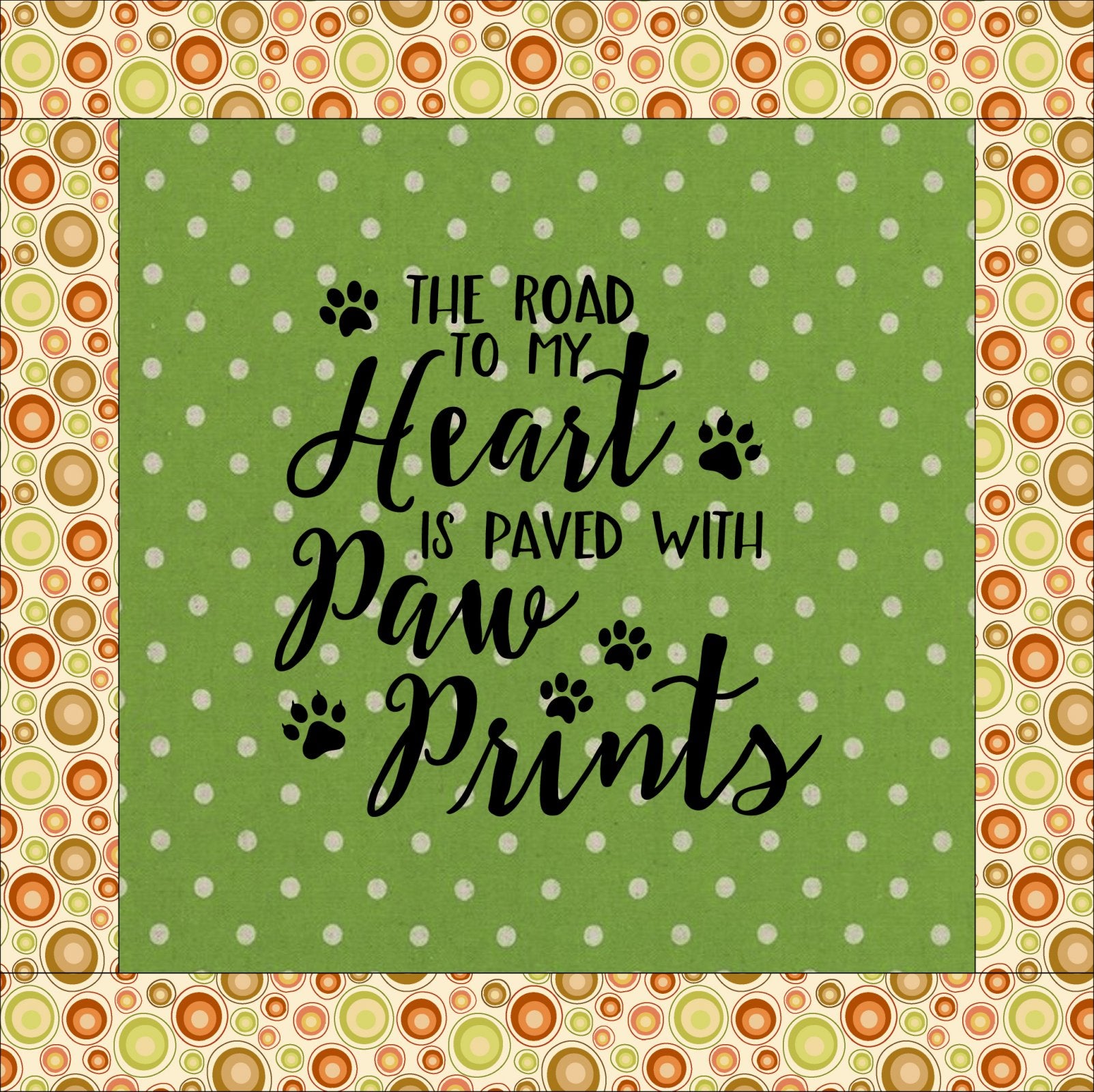 The Road To My Heart Screen Printed Panel