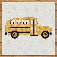 School Bus Applique
