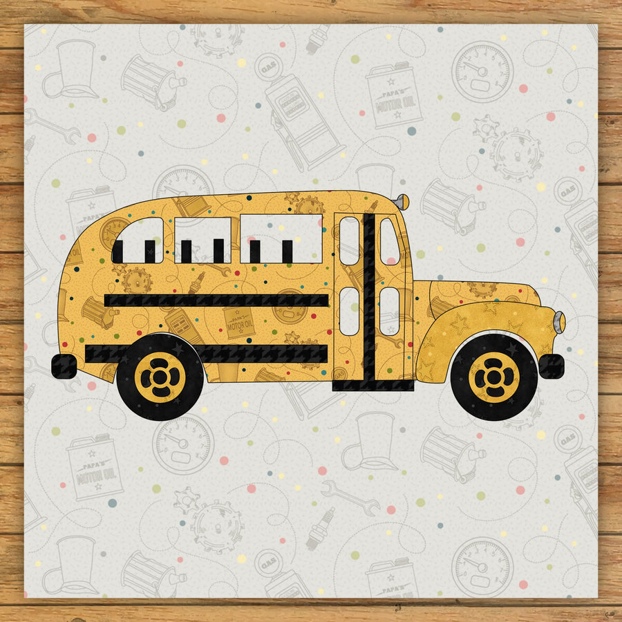 School Bus Applique