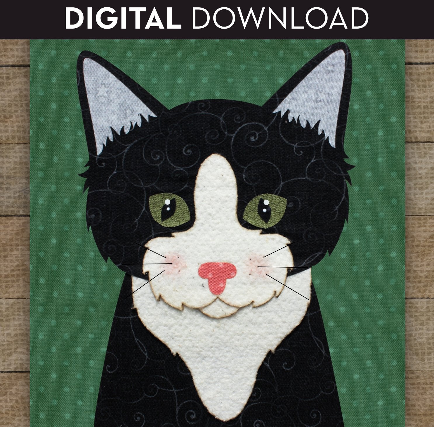 Tuxedo Cat 2 Applique