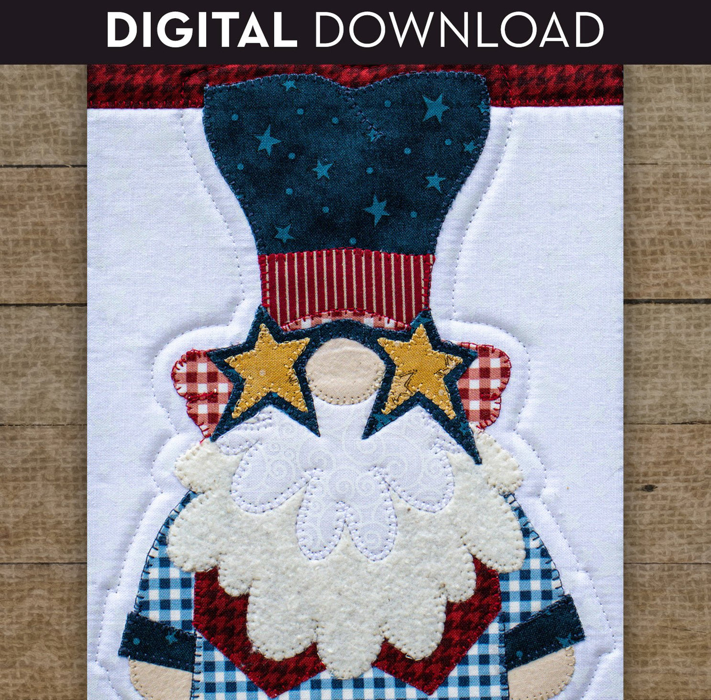 Uncle Sam Gnome Applique