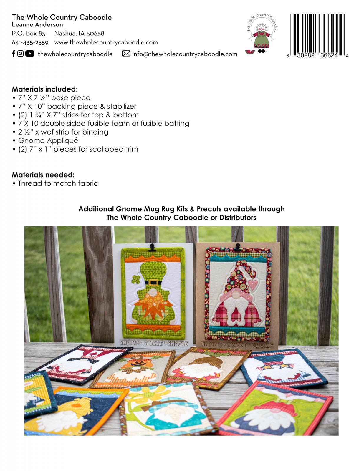 Uncle Sam Gnome Mug Rug Kit