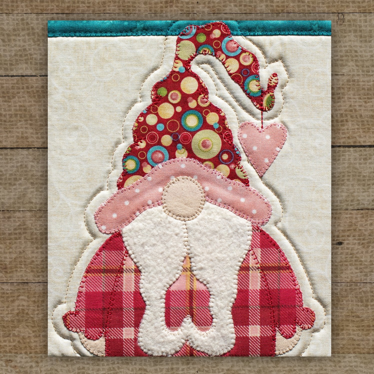 Valentine Gnome Applique