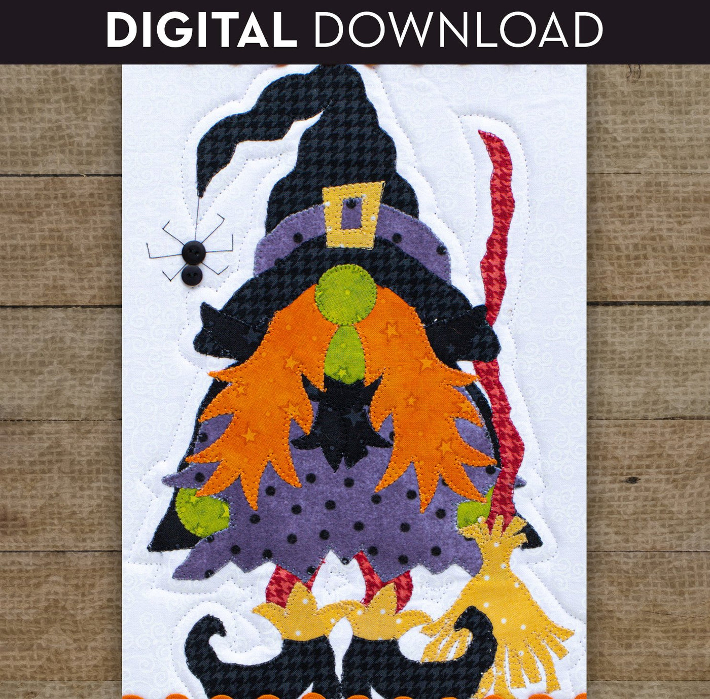 Wanda The Witch Gnome Applique