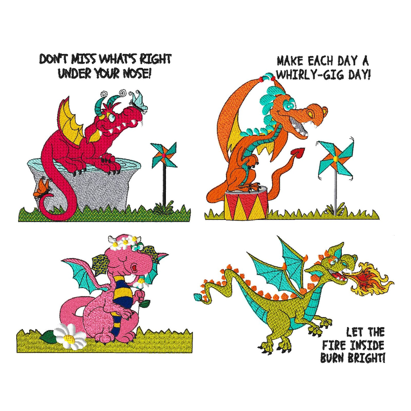Whirly-Gig Dragon Embroidery