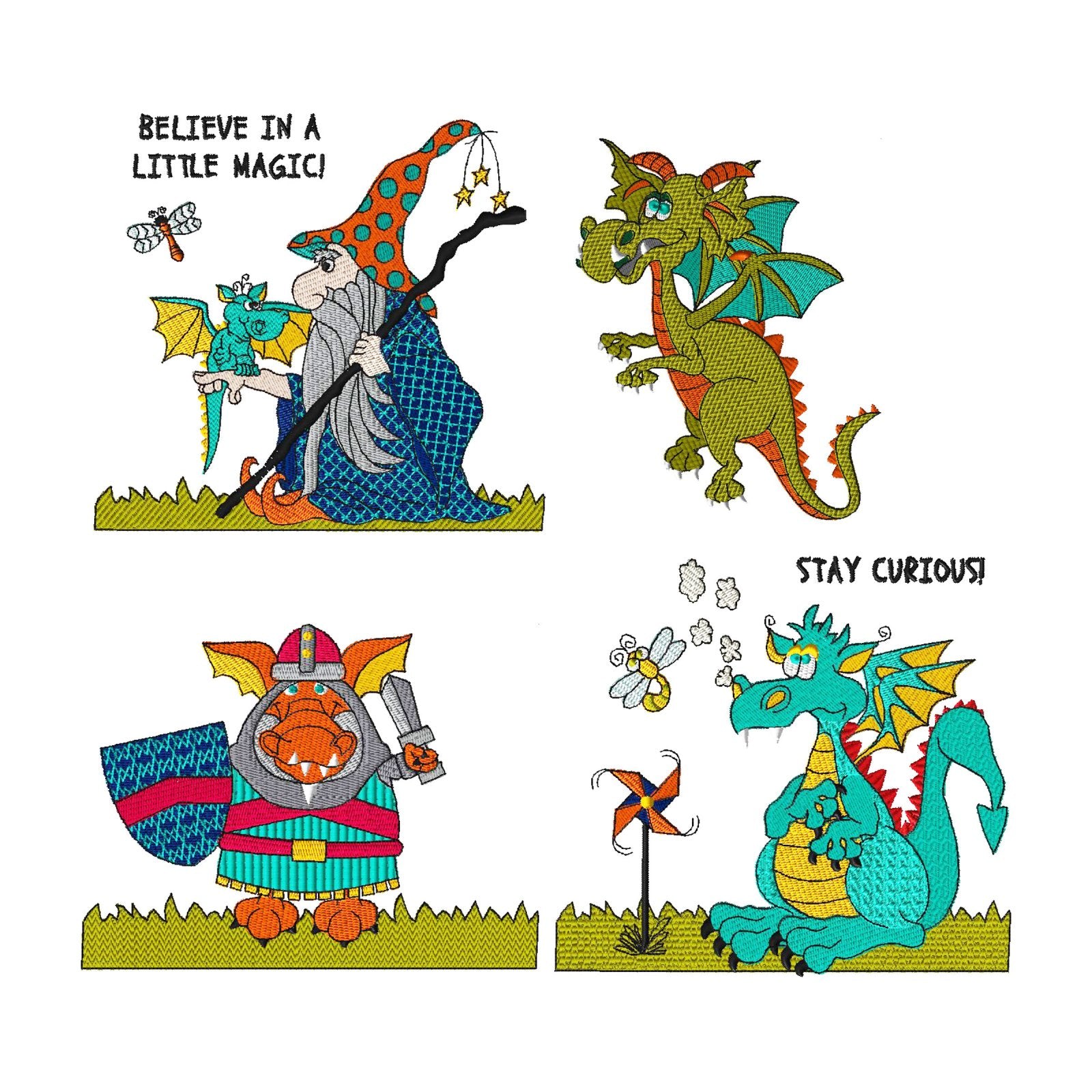 Whirly-Gig Dragon Embroidery
