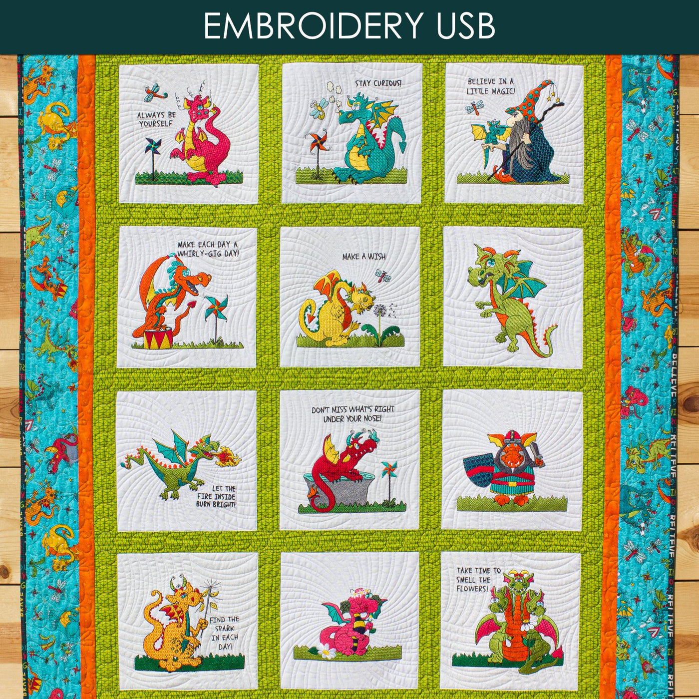Whirly-Gig Dragon Embroidery