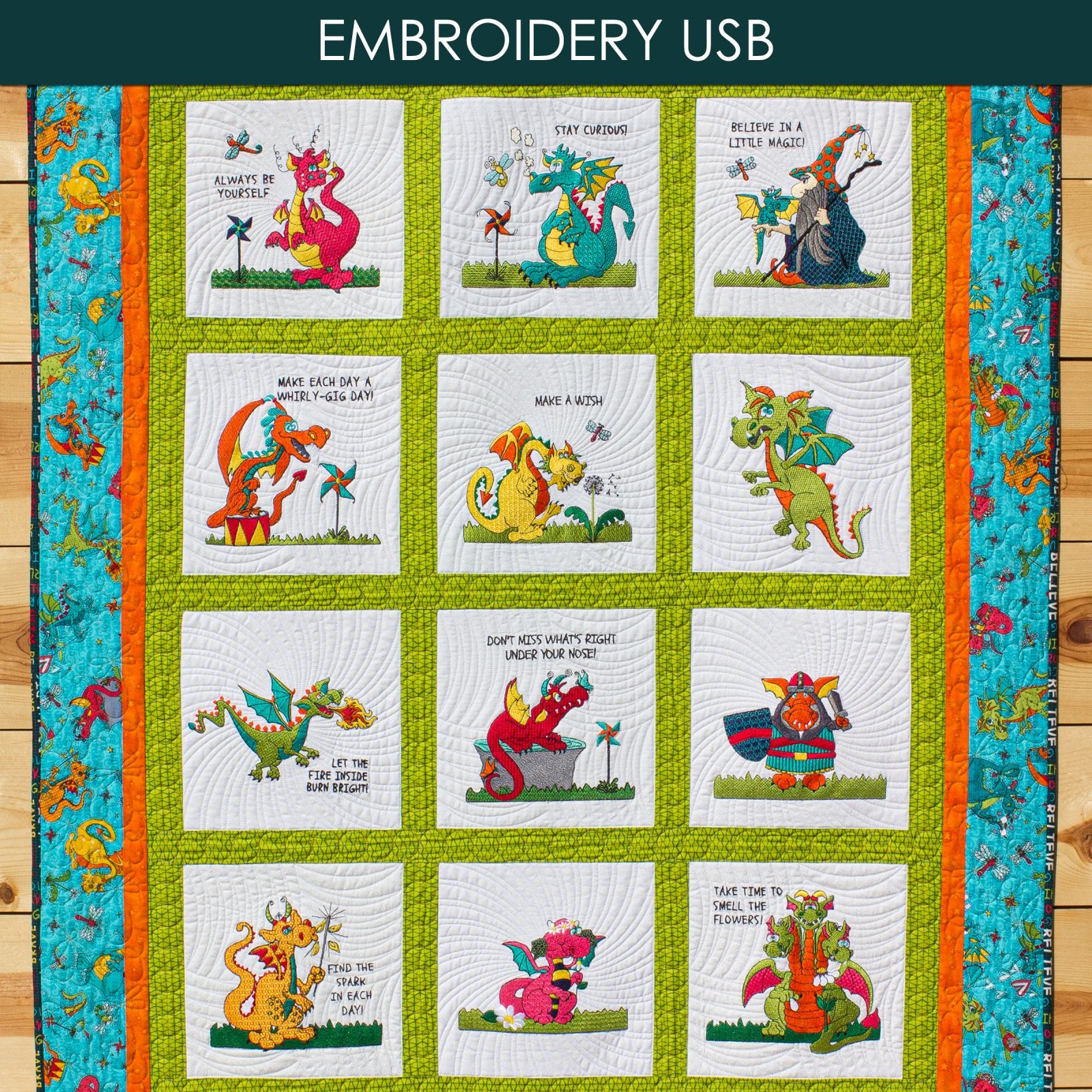 Whirly-Gig Dragon Embroidery