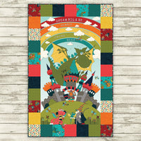 Whirly-Gig Dragon Simple Panel Quilt Kit