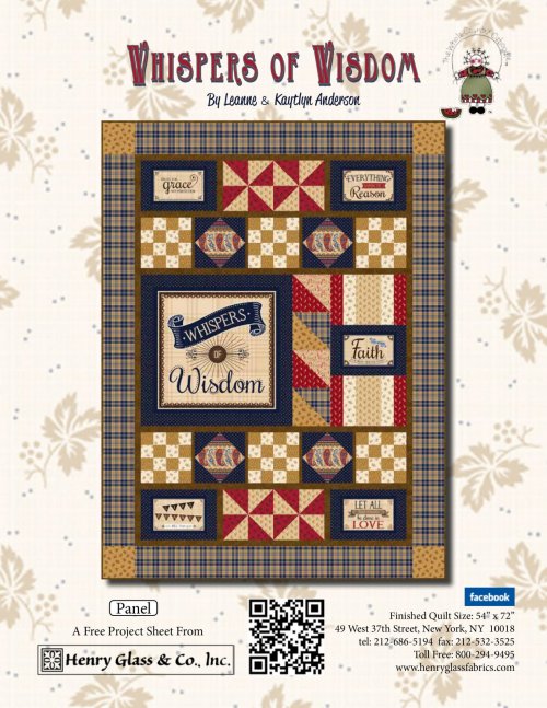 Whispers of Wisdom Panel Quilt Pattern (FREE Digital Download)