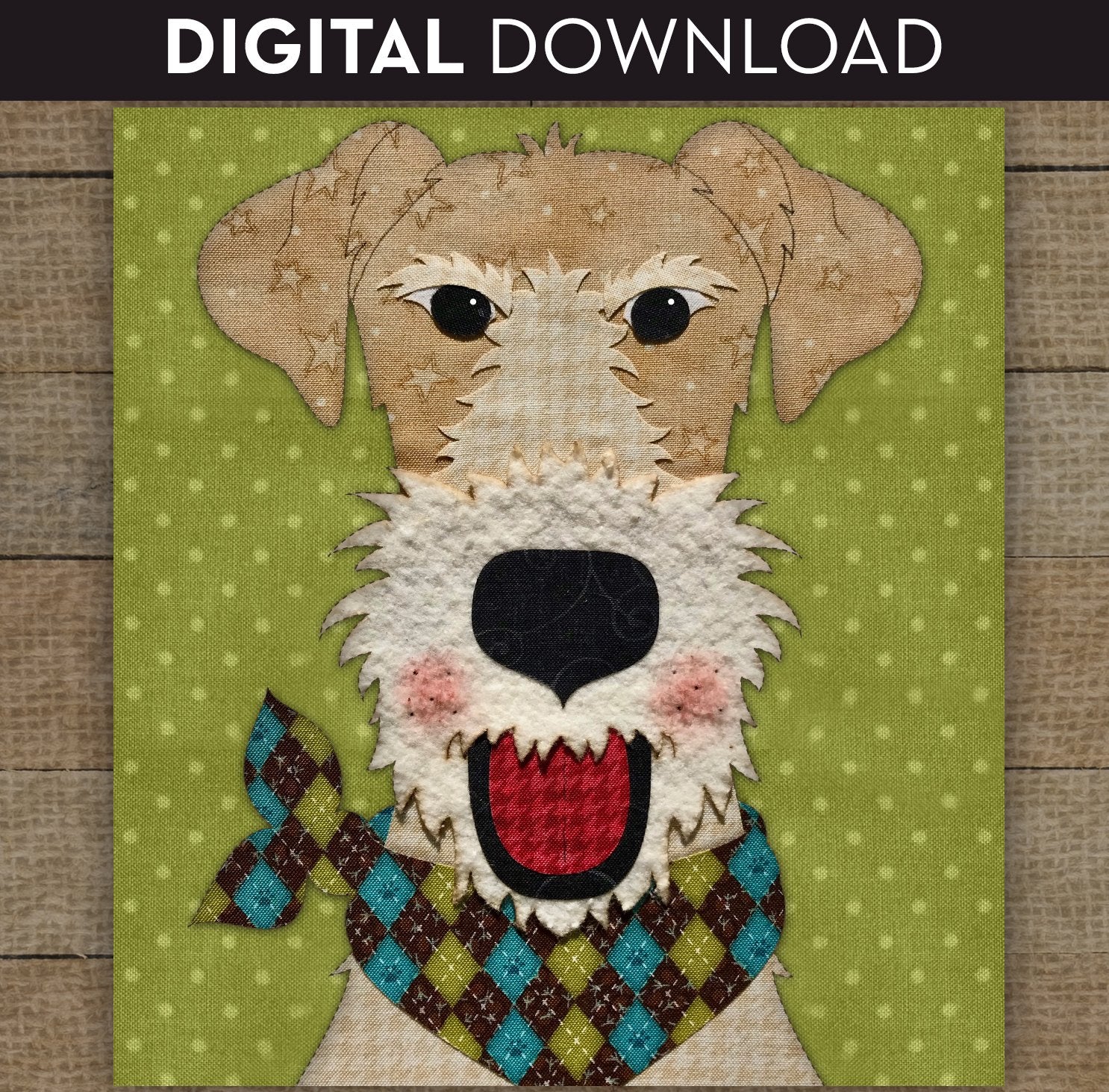 Wire Fox Terrier Applique