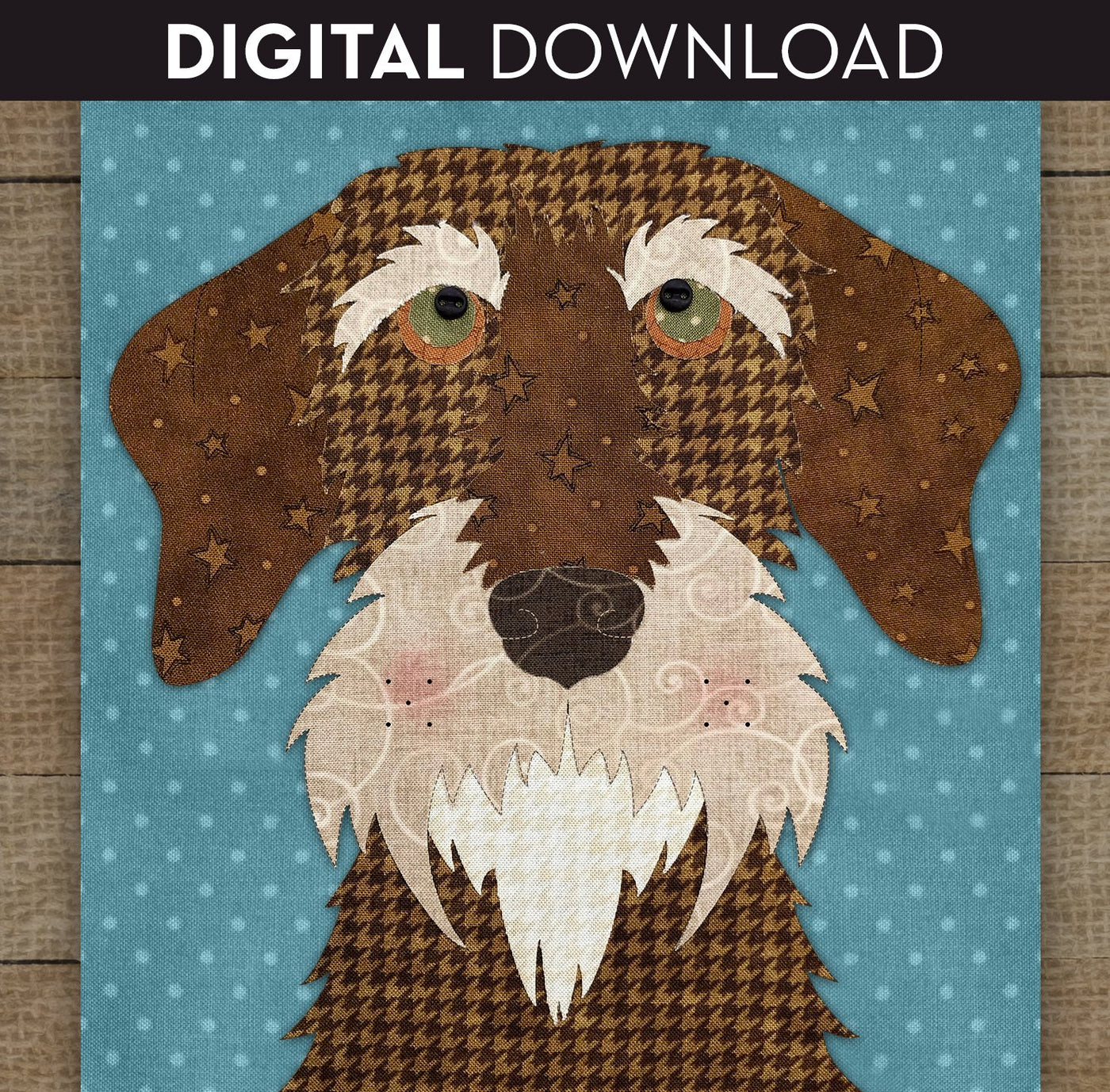 Wire Haired Dachshund Applique