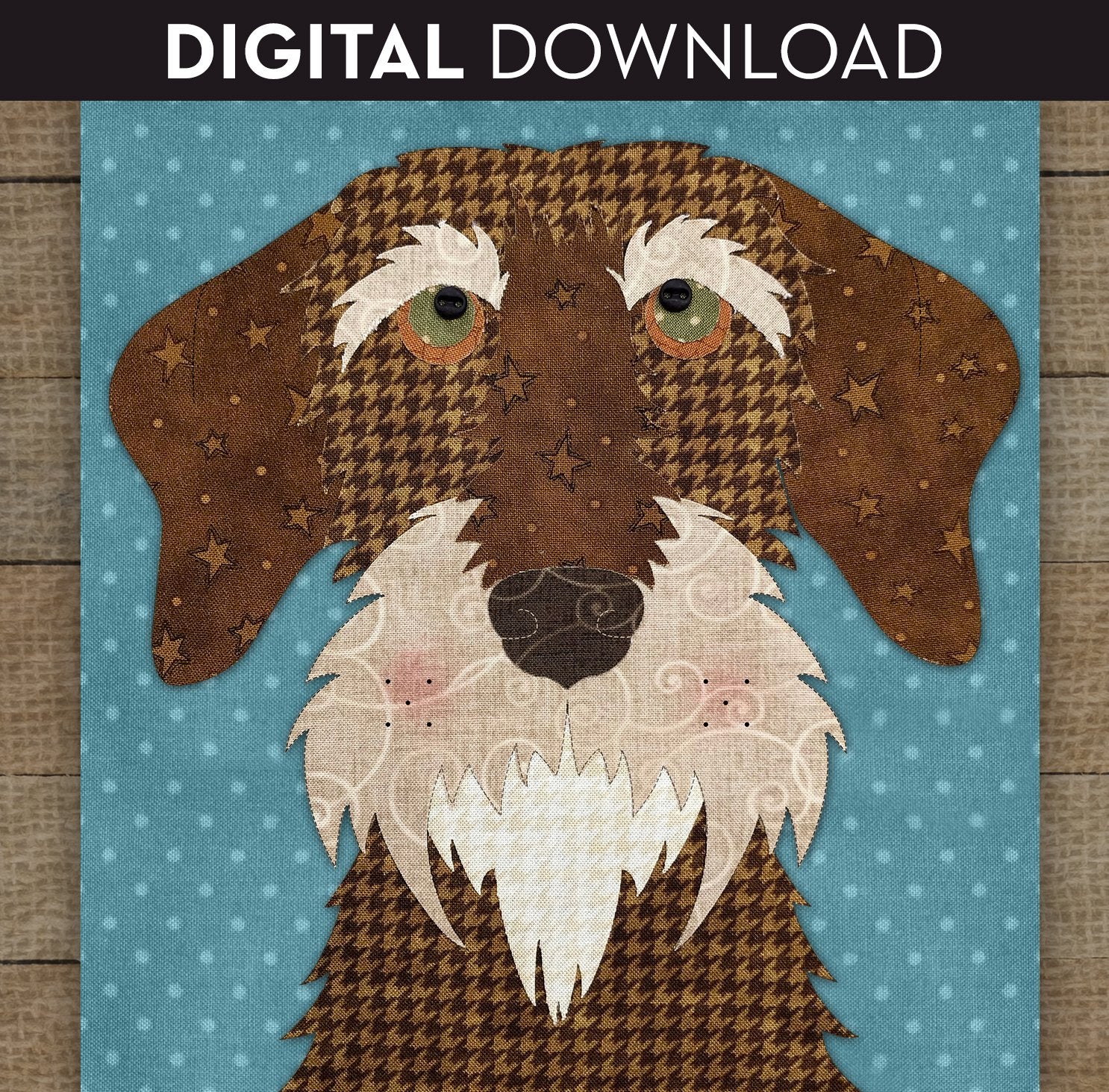 Wire Haired Dachshund Applique