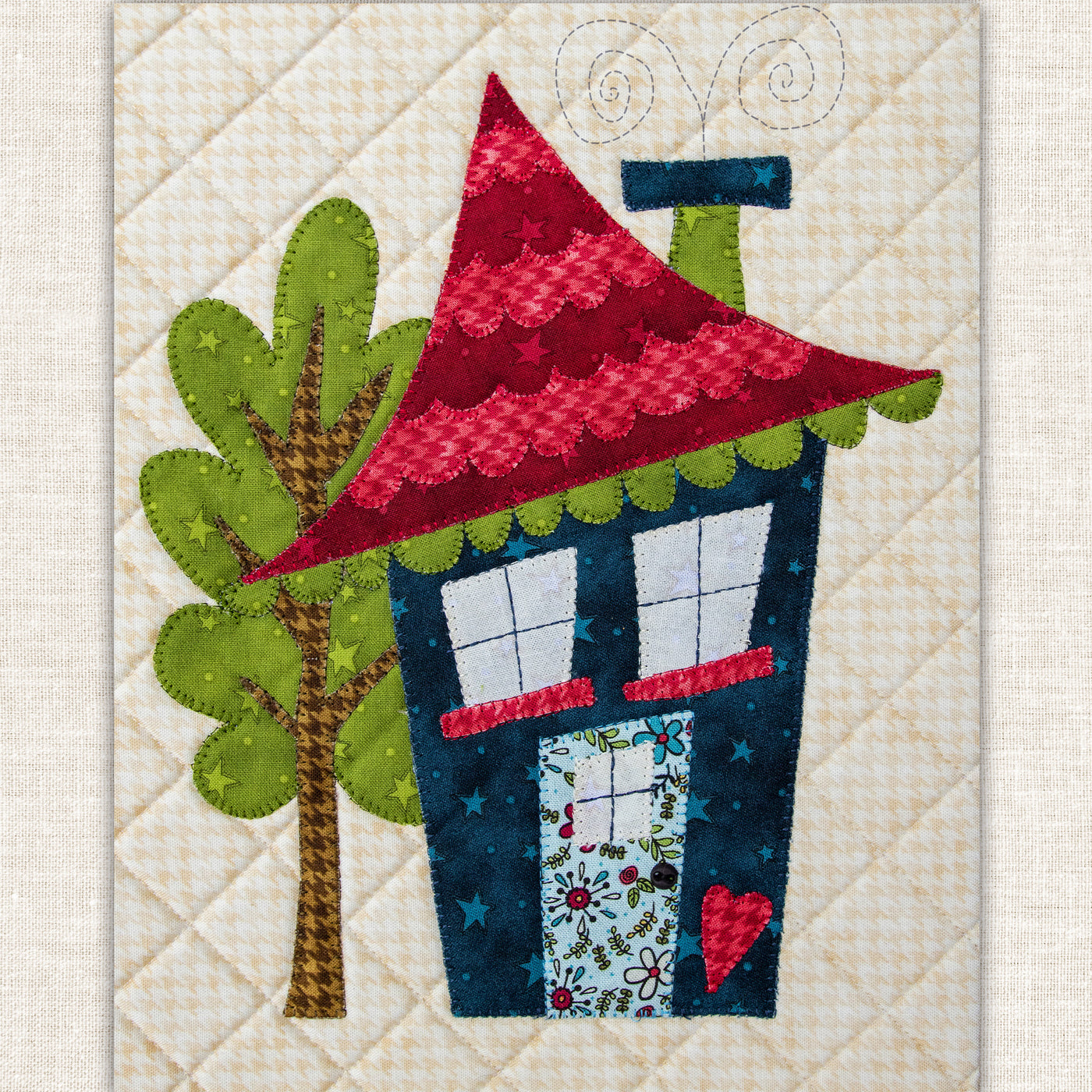 Navy House Applique