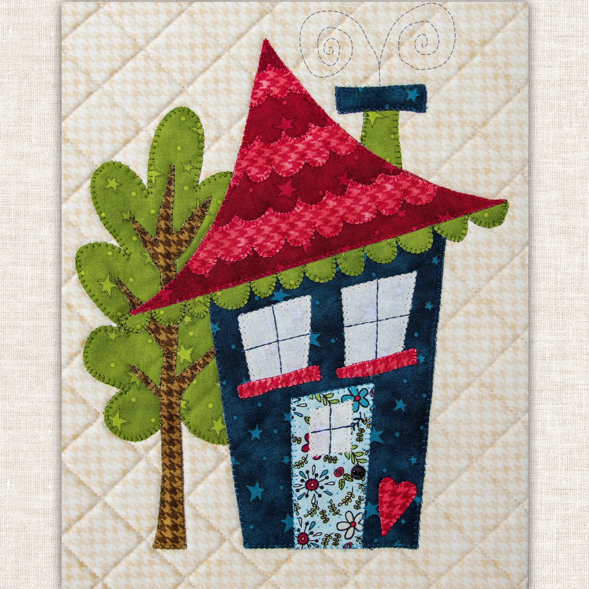 Navy House Applique